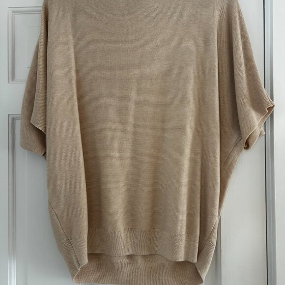 Quince Lightweight Cotton Cashmere Link-Stitch Dolman Sweater Sz Lg - Picture 6 of 7
